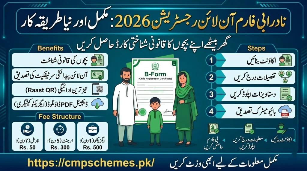 Nadra b form online registration 2026 download