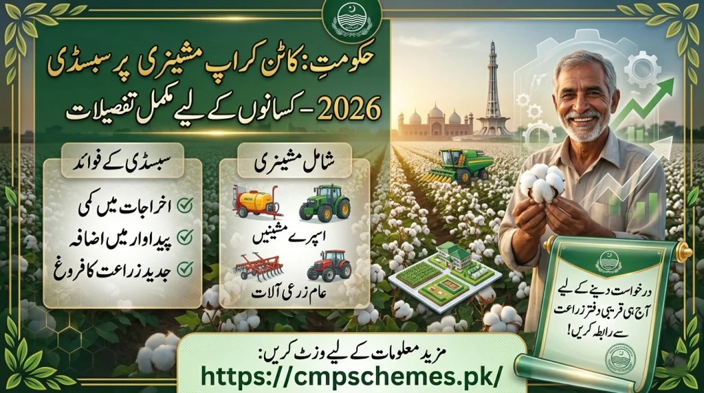Punjab govt subsidy for cotton crop machinery 2026 apply